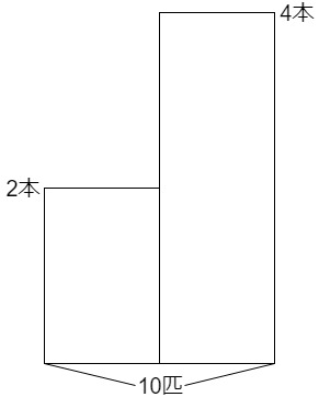 つるかめ算の面積図の書き方２