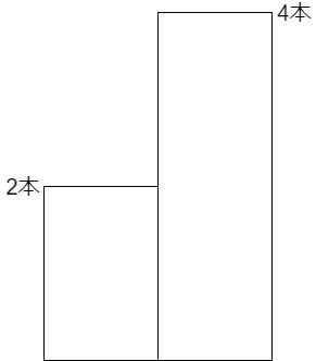 つるかめ算の面積図の書き方１